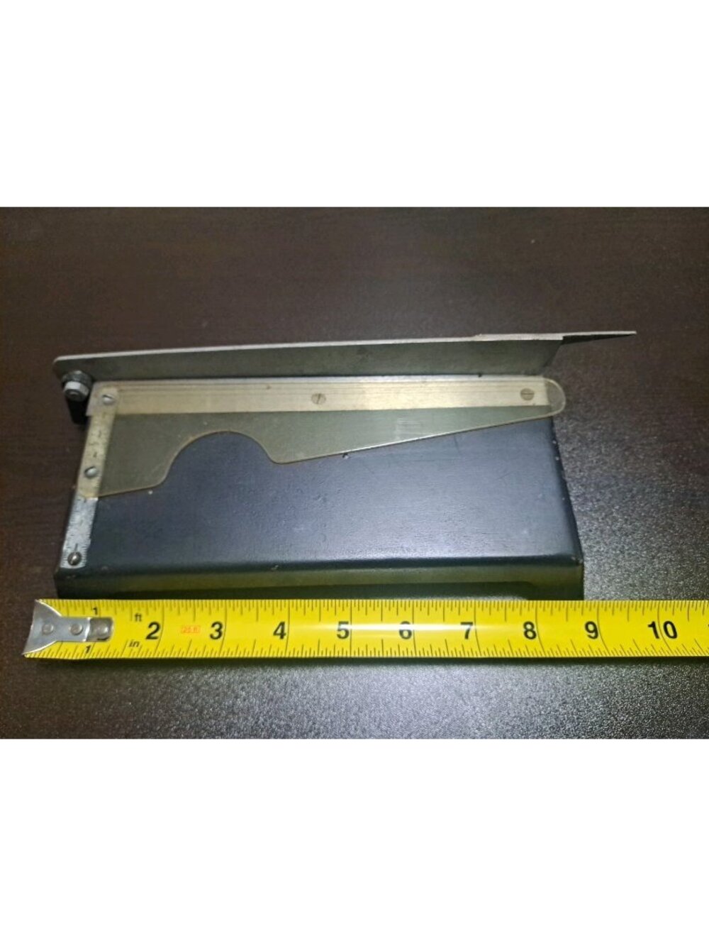 Vintage Small Mini 9" Paper Cutter Metal  Office School Crafts Projects